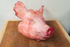 Pork Head on Table